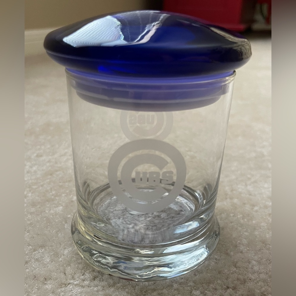 Chicago Cubs Glass Candy Jar - Baseball